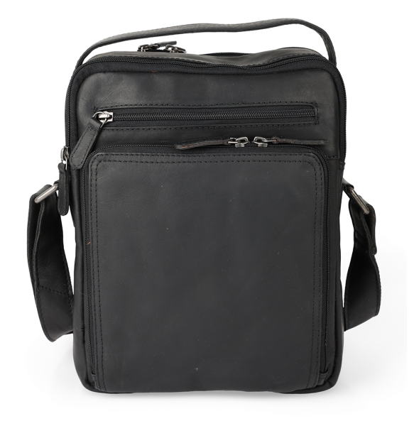 Τσαντάκι χιαστί RCM Leather H14 Μαύρο