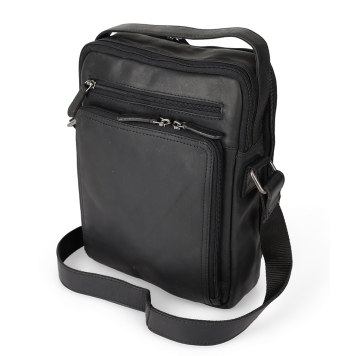 Τσαντάκι χιαστί RCM Leather H14 Μαύρο
