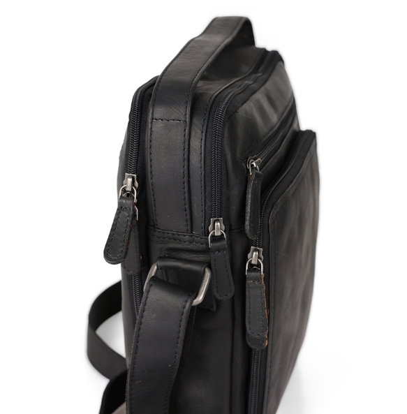 Τσαντάκι χιαστί RCM Leather H14 Μαύρο