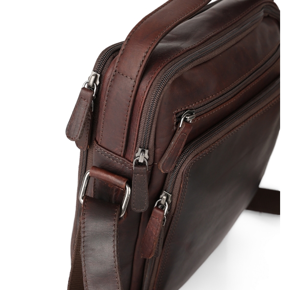 Τσαντάκι χιαστί RCM Leather H14 Καφέ Τσαντάκι χιαστί RCM Leather H14 Καφέ