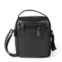 Τσαντάκι χιαστί RCM Leather H14/S Μαύρο