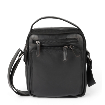 Τσαντάκι χιαστί RCM Leather H14/S Μαύρο