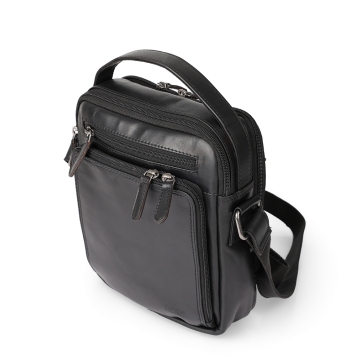 Τσαντάκι χιαστί RCM Leather H14/S Μαύρο
