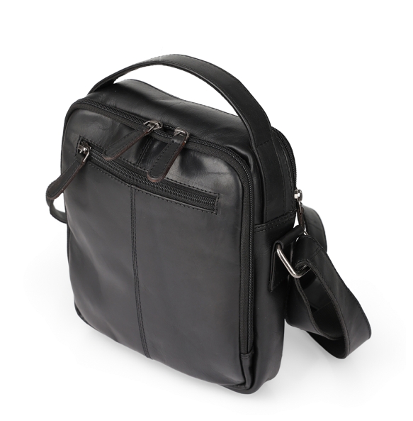 Τσαντάκι χιαστί RCM Leather H14/S Μαύρο