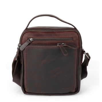 Τσαντάκι χιαστί RCM Leather H14/S Καφέ