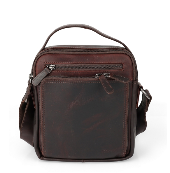 Τσαντάκι χιαστί RCM Leather H14/S Καφέ