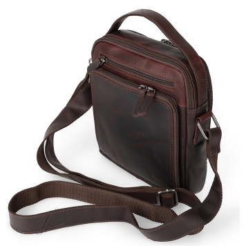 Τσαντάκι χιαστί RCM Leather H14/S Καφέ