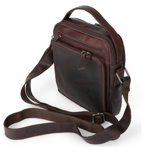 Τσαντάκι χιαστί RCM Leather H14/S Καφέ
