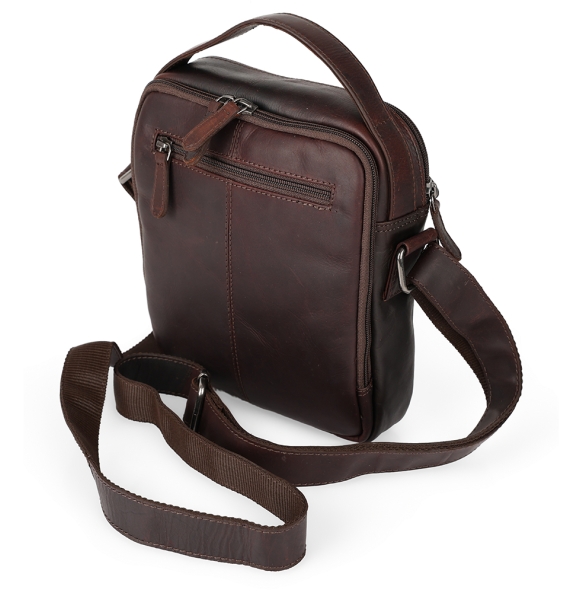 Τσαντάκι χιαστί RCM Leather H14/S Καφέ
