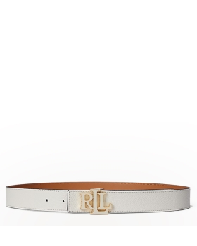 Ζώνη RALPH LAUREN 412P04417 3.0 Διπλής Όψεως Λευκό/Ταμπά