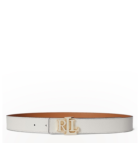 Ζώνη RALPH LAUREN 412P04417 3.0 Διπλής Όψεως Λευκό/Ταμπά