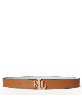 Ζώνη RALPH LAUREN 412P04417 3.0 Διπλής Όψεως Λευκό/Ταμπά