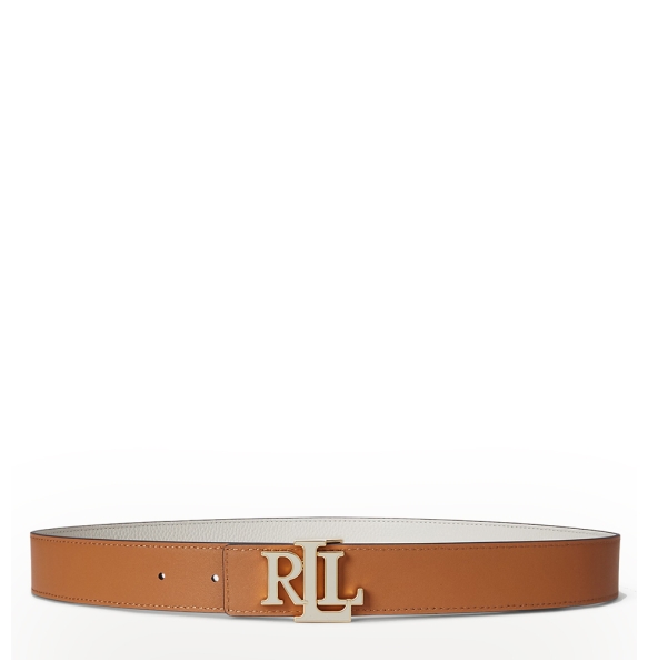 Ζώνη RALPH LAUREN 412P04417 3.0 Διπλής Όψεως Λευκό/Ταμπά