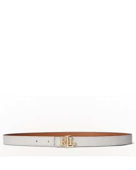 Ζώνη RALPH LAUREN 412P04418 2.0 Διπλής Όψεως Λευκό/Ταμπά