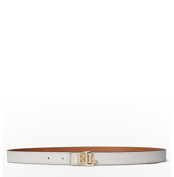 Ζώνη RALPH LAUREN 412P04418 2.0 Διπλής Όψεως Λευκό/Ταμπά