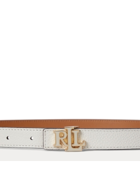Ζώνη RALPH LAUREN 412P04418 2.0 Διπλής Όψεως Λευκό/Ταμπά