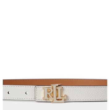 Ζώνη RALPH LAUREN 412P04418 2.0 Διπλής Όψεως Λευκό/Ταμπά