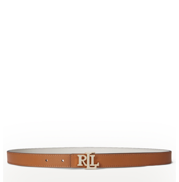 Ζώνη RALPH LAUREN 412P04418 2.0 Διπλής Όψεως Λευκό/Ταμπά