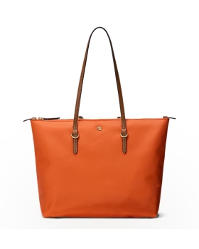 Τσάντα RALPH LAUREN Medium Keaton Nylon Tote Bag 431916737/050 Πορτοκαλί
