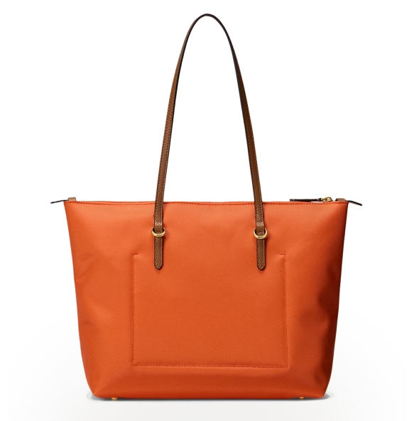 Τσάντα RALPH LAUREN Medium Keaton Nylon Tote Bag 431916737/050 Πορτοκαλί