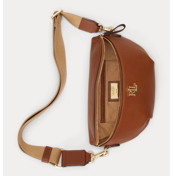 Τσαντάκι Μέσης  RALPH LAUREN Leather Marcy Belt Bag 431934832/002 Ταμπά