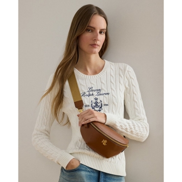 Τσαντάκι Μέσης  RALPH LAUREN Leather Marcy Belt Bag 431934832/002 Ταμπά