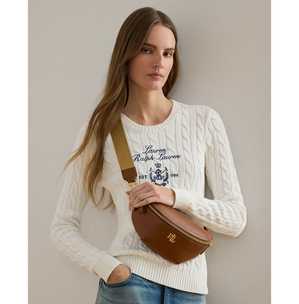 Τσαντάκι Μέσης  RALPH LAUREN Leather Marcy Belt Bag 431934832/002 Ταμπά