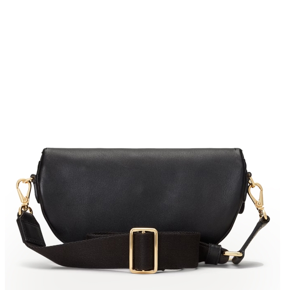 Τσαντάκι Μέσης  RALPH LAUREN Leather Marcy Belt Bag 431934832/003 Μαύρο