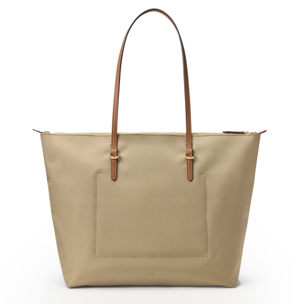 Τσάντα RALPH LAUREN Large Keaton Nylon Tote Bag 431950007/003 Σκούρο Μπεζ