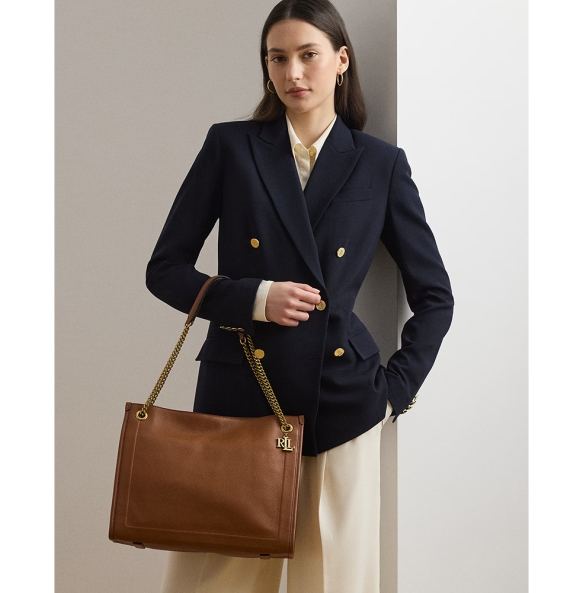 Τσάντα RALPH LAUREN Leather Large Bradley Tote Bag 431969352 Ταμπά