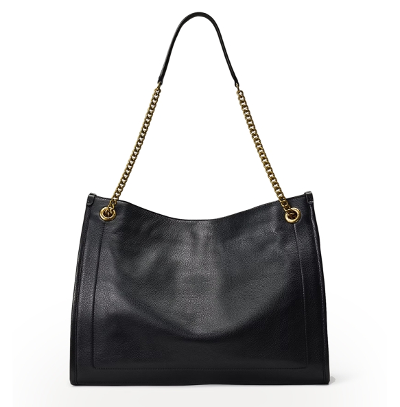 Τσάντα RALPH LAUREN Leather Large Bradley Tote Bag 431969352 Μαύρο