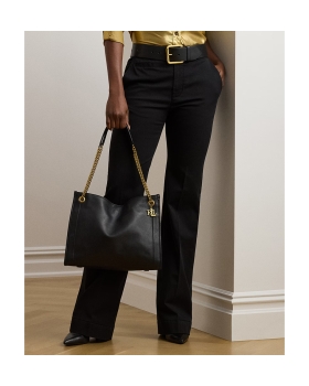 Τσάντα RALPH LAUREN Leather Large Bradley Tote Bag 431969352 Μαύρο