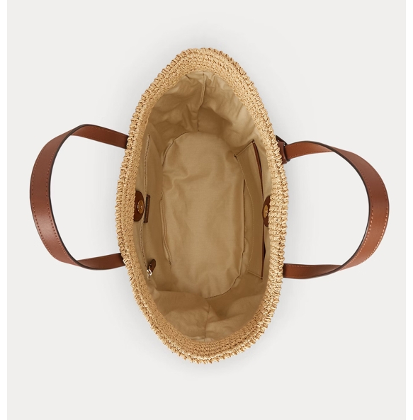 Τσάντα RALPH LAUREN Large Lainey Raffia Tote Bag 431982179/001 Ψάθα