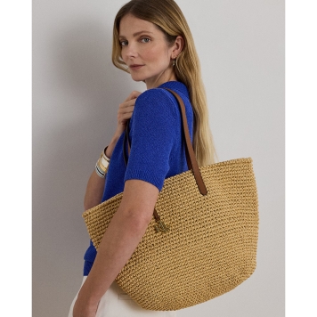 Τσάντα RALPH LAUREN Large Lainey Raffia Tote Bag 431982179/001 Ψάθα
