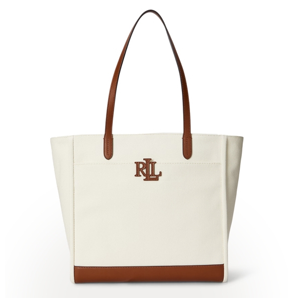 Τσάντα RALPH LAUREN Canvas Large Cameryn Tote Bag 431982234/003 Ιβουάρ