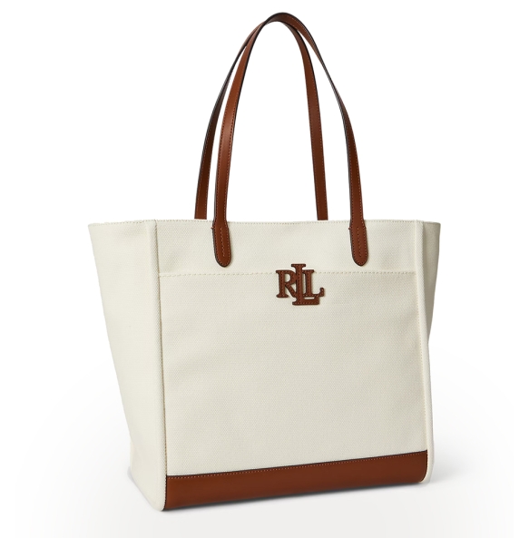 Τσάντα RALPH LAUREN Canvas Large Cameryn Tote Bag 431982234/003 Ιβουάρ