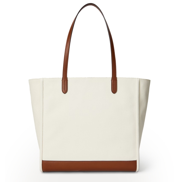 Τσάντα RALPH LAUREN Canvas Large Cameryn Tote Bag 431982234/003 Ιβουάρ