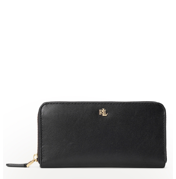 Πορτοφόλι RALPH LAUREN Leather Continental 432876730/003 Μαύρο
