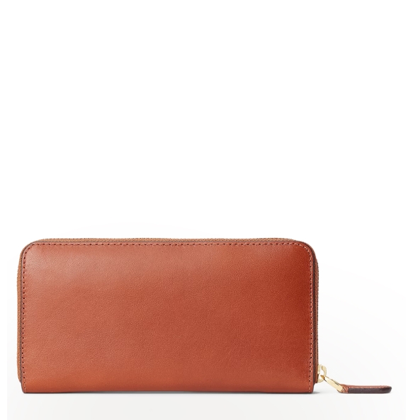Πορτοφόλι RALPH LAUREN Leather Continental 432876730/004 Ταμπά