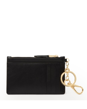 Καρτοθήκη RALPH LAUREN Leather Zip Card Case 432876731/002 Μαύρο