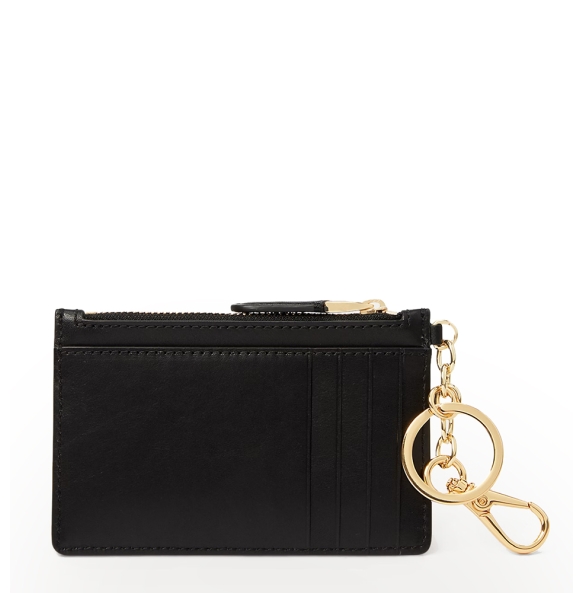 Καρτοθήκη RALPH LAUREN Leather Zip Card Case 432876731/002 Μαύρο