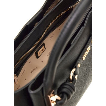 Τσάντα GUESS Camelia 3 Comp Satchel HWBG9742060 Μαύρο
