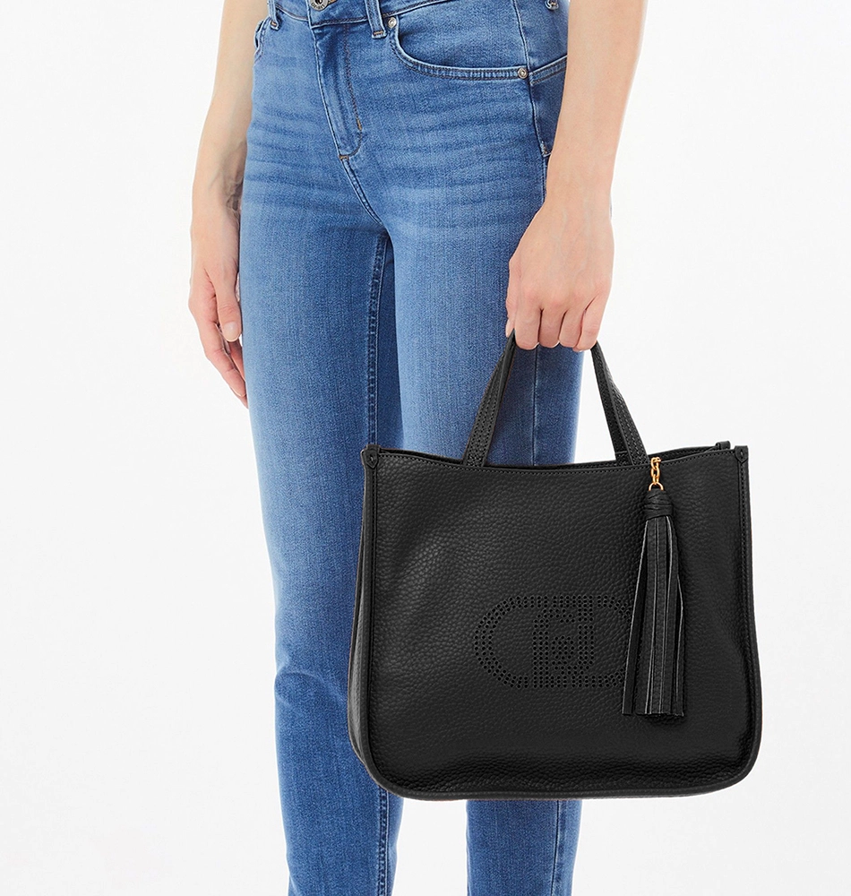 トートバッグ LIU JO Woman Tote bags Black AA5009E0161 22222 Liu Jo Women's Tote Bag/Handbag/Shopper Black Faux Leather