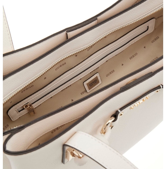 Τσάντα GUESS Camelia 3 Comp Tote HWBG9742230 Ιβουάρ