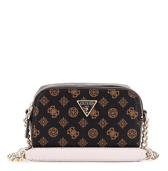 Τσαντάκι χιαστί GUESS Noelle Camera Bag HWPT7879140 Καφέ