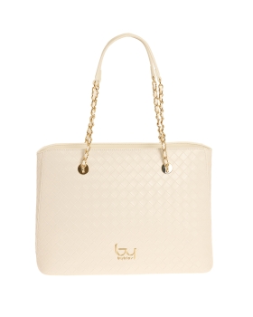 BY BYBLOS DESIRE SHOPPER BAG BYBS95B01 Λευκό