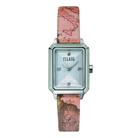 Ρολόι ALVIERO MARTINI 1A CLASSE Firenze 1693407 Leather Geo Ασημί