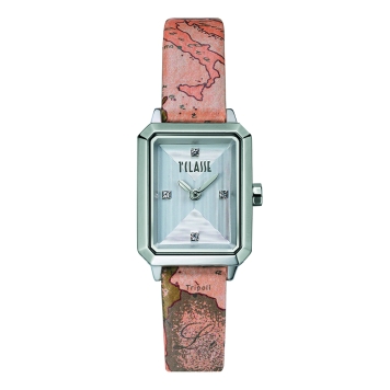 Ρολόι ALVIERO MARTINI 1A CLASSE Firenze 1693407 Leather Geo Ασημί