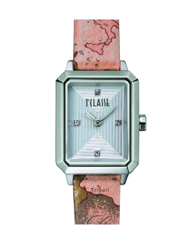Ρολόι ALVIERO MARTINI 1A CLASSE Firenze 1693407 Leather Geo Ασημί