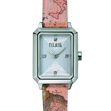Ρολόι ALVIERO MARTINI 1A CLASSE Firenze 1693407 Leather Geo Ασημί